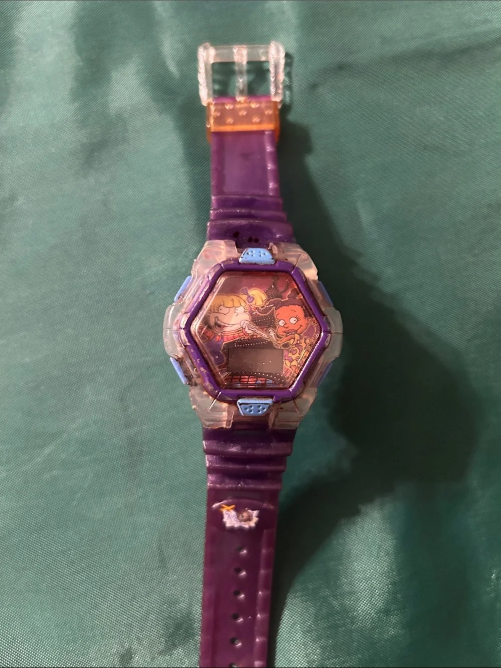 Rugrats Purple Kids' Digital Watch with Cartoon Face